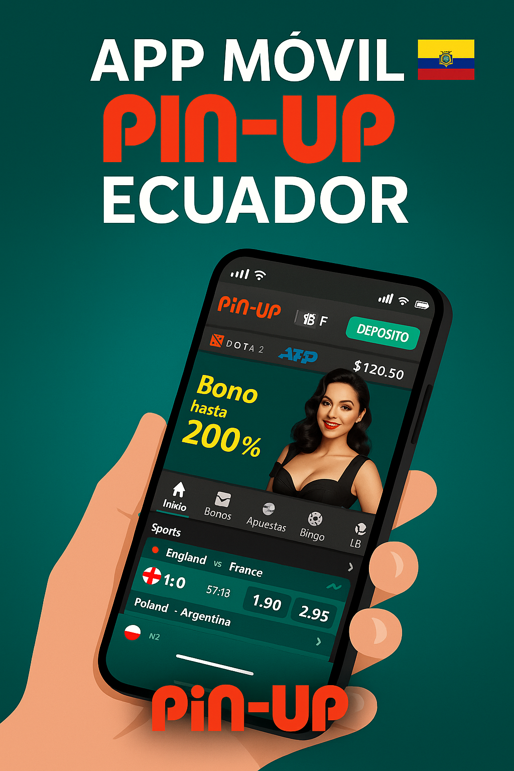 App móvil Pin-Up Ecuador