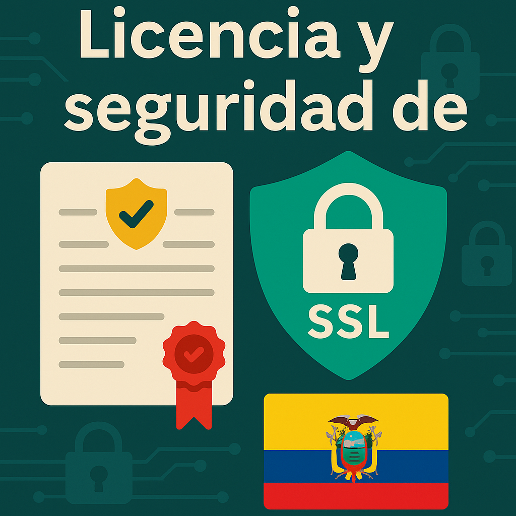 Información sobre licencia y cifrado SSL
